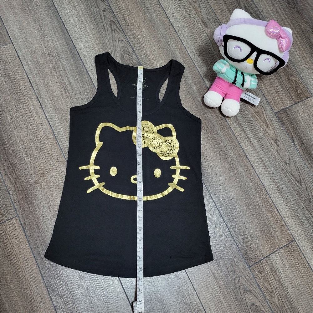 ✨️3 For $30✨️Hello Kitty Racerback Tank - Black & Gold (S) - Picture 6 of 7